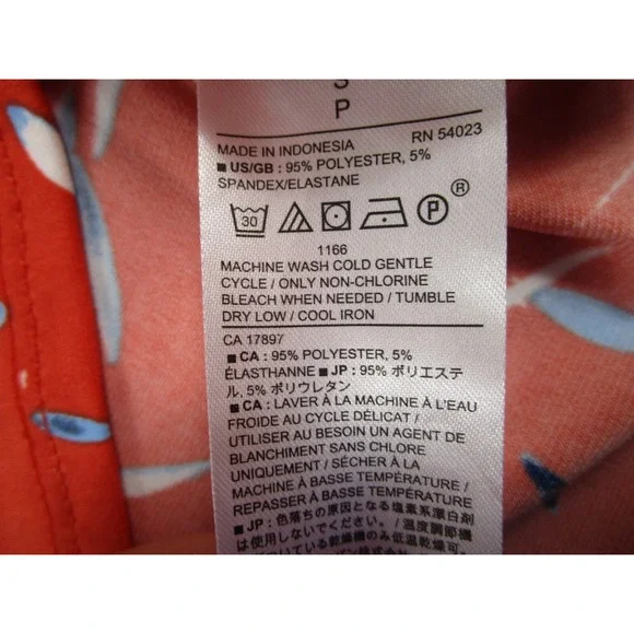 Banana Republic Top Womens Small Red Geometric Preppy Basic Casual - Picture 5 of 8